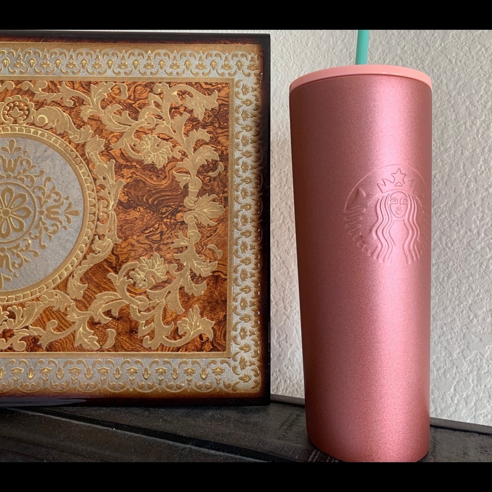 Starbucks matte Pink textured tumbler